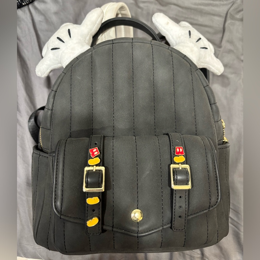 Disney Black Backpack with White and Red Accents